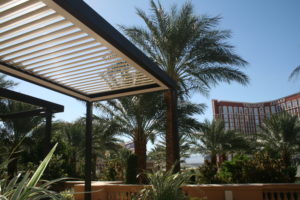 An image of a louvered patio for a hotel from Apollo Opening Roof