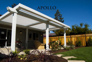 Apollo Opening Roof's residential louvered pergola for patios and other outdoor living spaces.