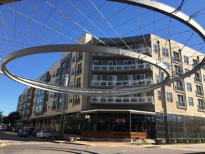 An image of what Apollo's louvered roofs for restaurants looks like from a distance