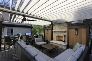 Regulated residential louvered patio for homeowners done by Apollo Opening Roof