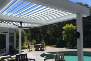 Residential opening roof for patios and other outdoor living spaces by Apollo