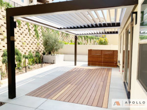 Residential louvered pergolas from Apollo