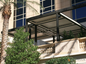 Balcony louvered roofs