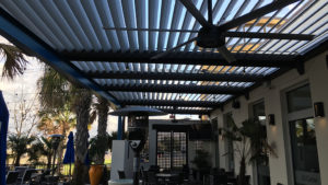 High-end residential louvered patio