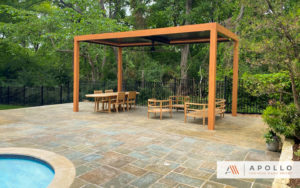 Woodgrain Finished Pergola