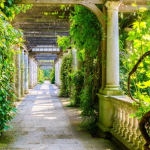 Historic Hampstead Pergola and Hill Garden in London designed by Thomas Mawson