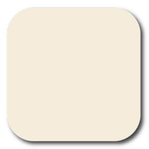 Sand powder coat color swatch for aluminum pergola louvers and frames — a warm off-white finish.
